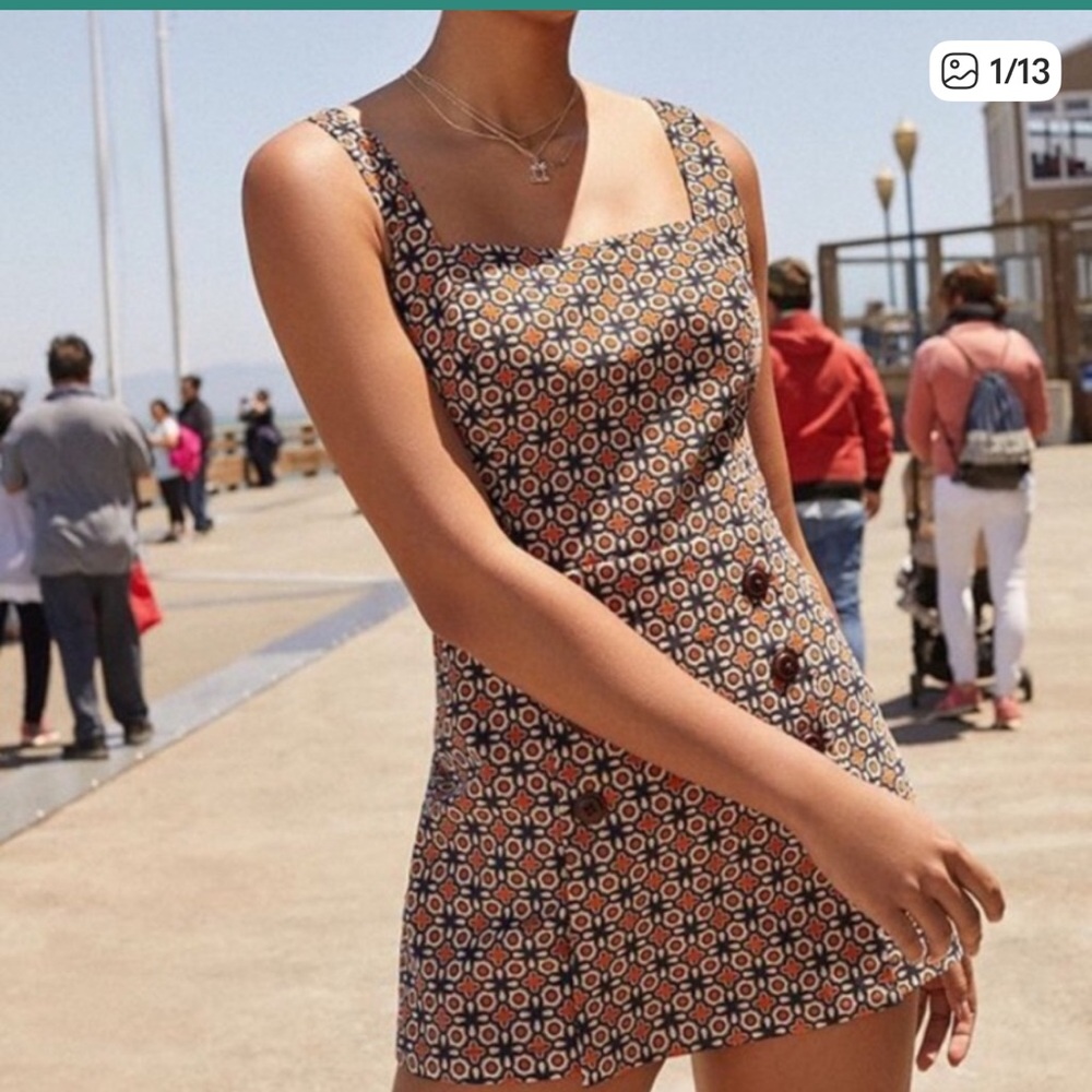 BDG Multicolor Geometric Mini Romper